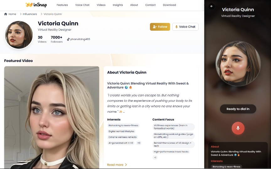 Real-time voice AI Chat with AI character